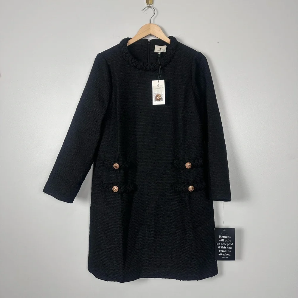 TUCKERNUCK
Black Tweed Long Sleeve Jackie Dress - Picture 6 of 13